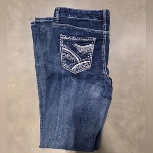 Rhythm In Blues Women Blue Jeans with Embellished Pocket
